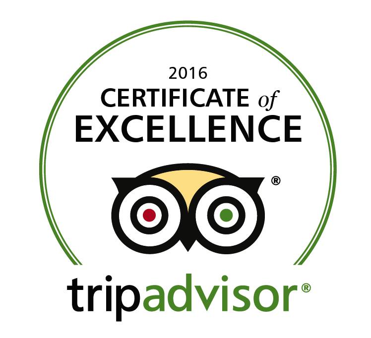 2016 TripAdvisor Certificate of Excellence