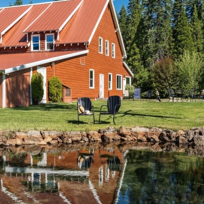 small pond St. Bernard Lodge